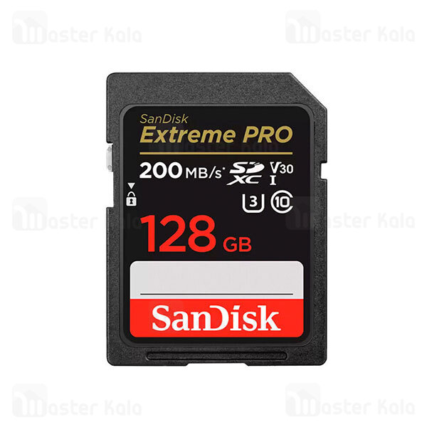 کارت حافظه اس دی 128 گیگابایت سن دیسک SanDisk Extreme Pro U3 633X 200MB/s Full HD